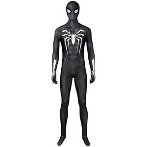 Spider-Man Miles Venom Cosplay Kostuum, Superheld Onesie Battle Suit, Game, Cartoon, Anime Themafeestkostuums, Verjaardagscadeaus voor 18-24 jaar oud(Size:XL,Color:BOY)