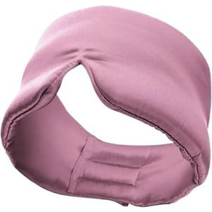 2 stuks moerbeizijde slaapmasker ooglapje ooglapje draagbare reizen ooglap dutje cover zachte blinddoek glad voor slaap (donkerroze)
