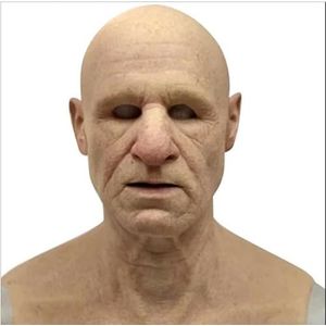 GALsor Echte 3D Masker Knappe Man, Oude Man Masker Oude Dame Kale Oude Man Hoofd Set