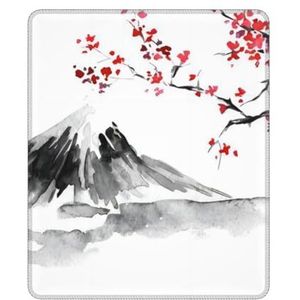 OPSREY Japanse Mount Rode Zon Gedrukt Rubber Muismat Wasbare Desktop Pad Gaming Muismat Schrijven Pad
