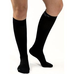 Medische kwaliteit compressie sokken voor mannen en vrouwen 15-20 mmHg van OrthoSleeve (Large, zwart)
