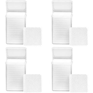 4set Absorberende Zachte Nagelreinigingsdoekjes Zachte en Effectieve Nagelreiniging Zacht Op Nagels Katoen Nagellak Remover Pads Wit
