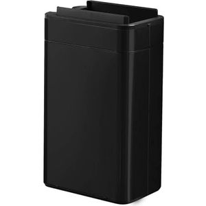 FlinQ Swing Prullenbak - Vuilnisbak met Sensor en Unieke Deksel - Afvalbak met Elegant Design - RVS Afvalemmer - 60 Liter - Zwart