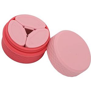 Siliconen crèmepotje, draagbaar, roze, navulbaar, siliconen make-up houder voor onderweg