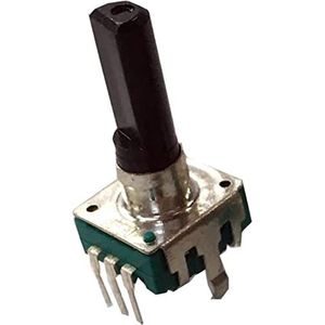Rotary Encoder, 5 stuks schakelaar encoder EC12 RE12 audiocodering 5-pins 24-positie drukknophendel 12,5-20 mm(Handle Length 15mm)