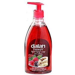 Dalan Therapy Vloeibare handzeep pompfles - rode vruchten & gember - verpakking van 12 (12 x 400 ml)