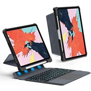 iPad Toetsenbordhoes (10,9/11 inch), iPad Pro 11"" hoes met toetsenbord, iPad-hoes met afneembaar draadloos Bluetooth-magnetisch toetsenbord en multi-touch trackpad, ingebouwde potloodhouder,