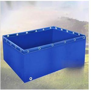 Canvas Water Storage Tank Wateropslagtank Visvijverfolie PVC Canvas 0,5 mm Blauw 1x2x0,8m