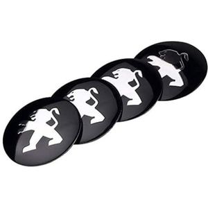 SJZZJMZ 4 stuks auto wieldoppen voor Peugeot 56mm