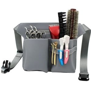 FOVAOK Professionele Kapper Schaar Tas Taille Pack Pouch Kappers Kapsalon Tool, Grijs, 2PCS