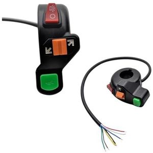 Motorfiets Stuurschakelaar Universele 7/8'' Motorfiets ATV Fietshoorn Start Aan Uit Knop Kill Switch