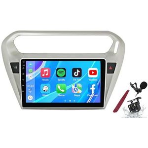 Android 14 Autoradio Stereo voor P-eugeot 301 (2013-2016) 9 ""Touchscreen Multimedia Speler met Draadloze Carplay GPS Navigatie FM RDS Bluetooth 5G-WiFi SWC DSP,M100s
