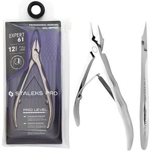 STALEKS PRO Professionele nageltang, 12 mm, speciaal voor pedicure, roestvrij staal, Expert (NE-61-12)