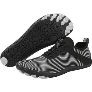 G4ZS5Z0G1 Blotevoetenschoenen voor dames en heren, antislip brede teen box wandelen waterschoenen, gezond, Zwart B, 38.5 EU