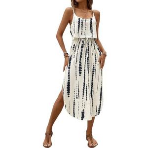 yk8fass Halterjurk met print voor dames pb-0674, Wit, S