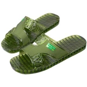 Pantoffels, Waterdichte zomerpantoffels for heren for comfort in de badkamer en buiten voor House Slides Douche Sandalen(Green,45 EU)