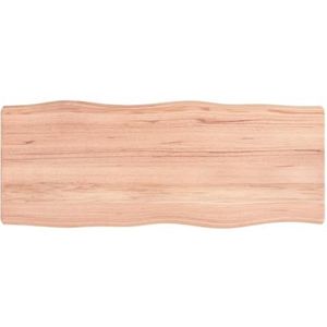 Tafelaccessoires Tafelblad Lichtbruin 100x40x (2-6) cm Behandeld Massief Hout Live Edge Meubels