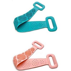 2 Stks Siliconen Bad Body Borstel Exfoliërende Terug Scrubber Gezichtsreiniging Borstel Zachte Massage