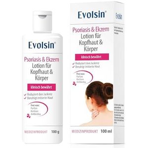 Evolsin - Eczeem & Psoriasis Lotion - Voor Hoofdhuid en Lichaam - Vermindert Jeuk