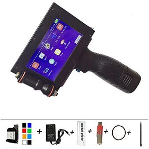 Handbediende Printer, 25,4 mm QR Bar Batch Code Variabele Datum Variabel Nummer Logo Vervaldatum Lable Draagbare Hand Jet Handheld Thermal Inkjet-printer Altijd Afdrukken