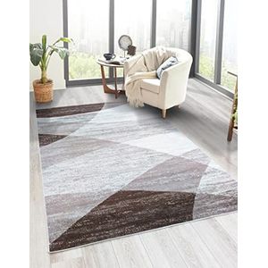 Flycarpets Verona Modern Vloerkleed Bruin / Beige - Laagpolig - Woonkamer - 200x290 cm