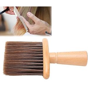 Gezichtsreinigingshaarborstel, Theaceae-handvat-halsstofborstel voor gebruik in huissalon Kappersstation(bruin)