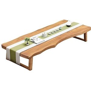 Only CB Japanse lage tafel, Japanse eettafel set voor zittend op de vloer, eettafel op de vloer, Japanse theetafel, voor eet- en spirituele oefeningen, houtkleur, 100/120/140 x 50 x 35 cm