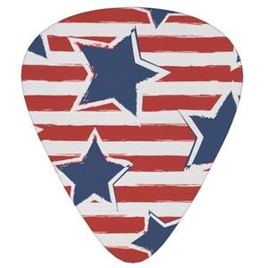 Rood Wit Ster Streep Vlag Akoestische Gitaar Picks - Premium Gitaar Plectrum Voor Bas En