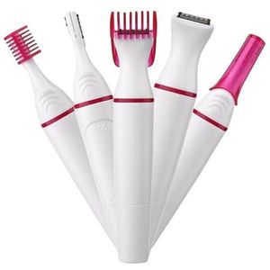 Elektrisch scheerapparaat voor vrouwen, 2-in-1 wenkbrauwscheerapparaat en pijnloze wenkbrauwepilator voor gezicht, wenkbrauwen, lip, neus, benen, oksel, bikini, elektrisch scheerapparaat