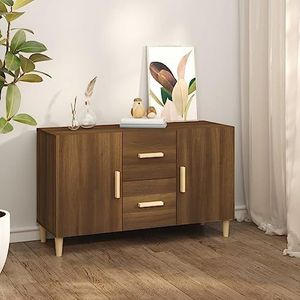 XGWKCNV Furniture select-Dressoir Bruin Eiken 100x36x60 cm Engineered Wood