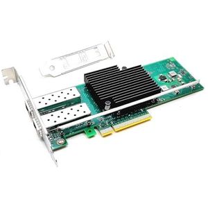 Lemspum 10 Gb PCI-E Netwerkkaart Intel X710DA2BLK Dual SFP+ poort Ethernet LAN Adapter Server X710-DA2 PCIE x8, x16 Netwerkserver met Low Profile Bracket