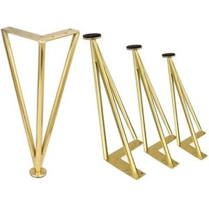 Meubelpoten, set van 4 metalen meubelpoten, vervangende kastpoten, driehoekige badkamerkastpoten, salontafel steunpoten voor tv-kast, bank, nachtkastje en ander bont (Maat: 28 cm (11 inch)