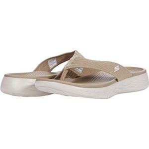 Skechers Women's ON-The-GO 600-SUNNY Flip-Flop, Taupe, 9