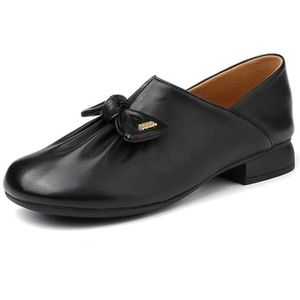 Sekiueo Dames Casual Pumps Instappers Met Lage Hak Voor Kantoor Zakenfeesten,zwart,36 EU