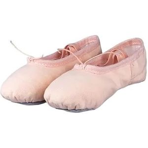 Balletschoenen, Platte canvas balletschoenen, Balletoefeningschoenen met zachte zool, Gymnastiekschoenen for dames, Balletoefening (Color : Nude, Size : Size 29)