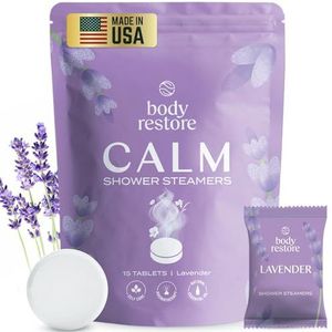 Douchestamers Aromatherapie 15 Count - Kerstcadeaus Kousen Vulstoffen, Ontspanning Verjaardagscadeaus voor Vrouwen en Mannen, Stressverlichting en Luxe Zelfverzorging, Lavendel Douche Bad Bommen