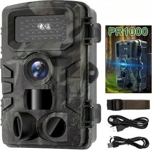 Jacht Trail Camera 58MP IP66 PR700 HD Game Nachtzicht Bewegingsgeactiveerde Trigger Beveiligingscamera's Outdoor Wildlife Fotovallen Duidelijk Eenvoudig(Camera and 32GB Card)