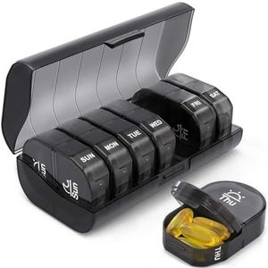 Pill dispenser Pill Organizer, Detachable Travel Pill Planner, Portable Airtight Pill Container, BPA Free Daily Medicine Case, Easy Fill (Size : 14 Compartments)