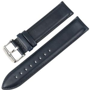 LQXHZ Mode Lederen Horlogeband Wit Met Roségouden Sluiting Horlogeband 16 Mm 17 Mm 18 Mm 20 Mm Compatibel Met DW-horlogeband (Color : Blue-Silver, Size : 20mm)