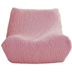 Chaise Lounge Cover， Sofa Slipcover， Spandex eenzits stoelhoes for bij het haardvuur Zacht afneembare armloze vloerbankbankhoes met elastische bodem Wasbaar(Color:Pink)