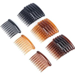 Sunjiyan 18 stuks plastic tanden haarkammen schildpad zijkam haaraccessoires voor fijn haar