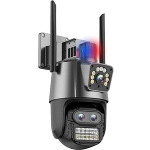 Bewakingscamera, 9MP 4K HD IP Camera Drie Lens Dual Screen PTZ Camera Auto Tracking Beveiliging CCTV Camera 4MP P2P Video Surveillance(9MP NO Card)