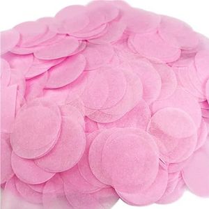 Feestdecoraties 2,5 cm confetti roségoud gemêleerd rond vloeipapier confetti ballon tafel confetti bruiloft huwelijk jubileum decoratie levering (kleur: roze)