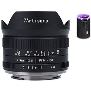 7artisans 7.5mm F2.8 II V2.0 Fisheye Lens voor Fuji X-mount X-A1 X-A2 X-AT X-M1 XM2 X-T1 X-T2 X-T10 X-Pro1 X-E1 X-E2