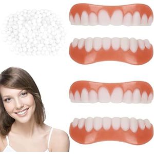 Care Spring - Valse Tanden - 2 Paar Klik-Facings - Boven- en Onderkant - Cosmetische Facing voor Comfortabele Bescherming van Uw Tanden