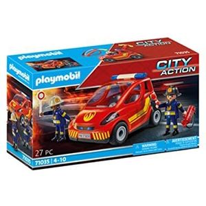 Playmobil 71035-Spelen Feuerwehr Kleinwagen,Zwart
