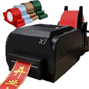 Satijnen lintprintermachine 1 rij/ 2 rijen/ 4 rijen digitale lintprinter 150 mm/s etikettenprinter foliedrukmachine, verstelbare breedte, ondersteunt talen(Single row)