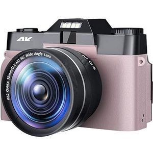 Videocamera Vlogcamera Recorder 16X 48MP Digitale Camera Gezicht Detecteren 4K Selfile Camcorder for Fotografie Groothoek Vlog Video Camera Autofocus webcam(16G TF CARD,With Lens-03)