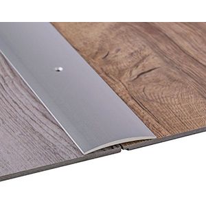 Gedotec overgangsprofiel laminaat - vinyl overgangsprofiel geperforeerd vloerprofiel gebogen | drempel voor schroeven | aluminium zilver geanodiseerd | profiel 40 x 2000 mm | 1 stuk - balancerend profiel aluminium