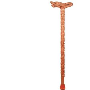 Massief houten wandelstok Krukken Houten riet Ouderen loophulpmiddel Krukken Drakenkop Massief houten stokken met rubberen punt Gehandicapten en ouderen Lichtgewicht stevige wandelstok